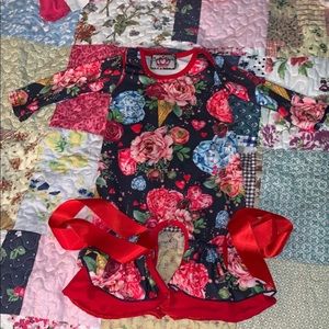 Boutique 0-3 Months Romper Girl
